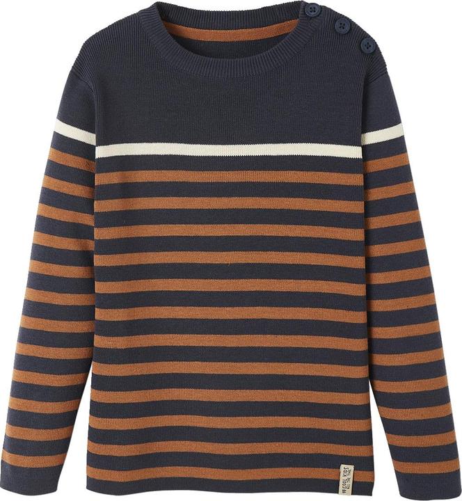 Marine, mustard yellow striped