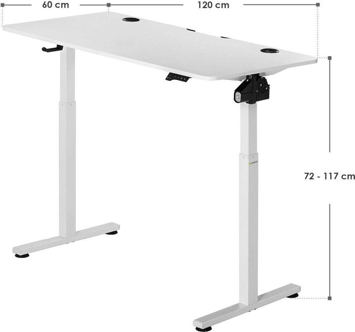 Image du produit Juskys Bureau réglable en hauteur