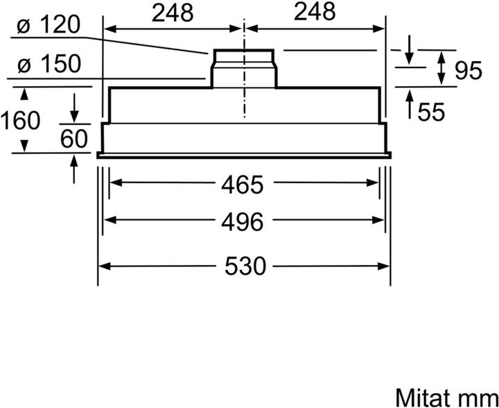 Actual product image Bosch Hausgeräte DHL555BL (Wall hood)