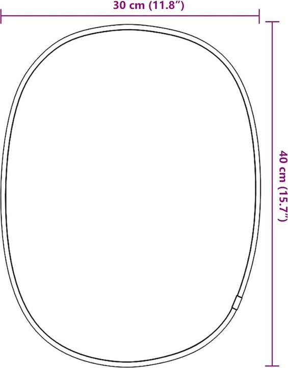 Produktbild vidaXL Wandspiegel (40 x 30 cm)