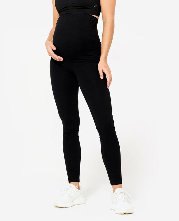 Domyos Leggings Damen Schwangerschaftsyoga - schwarz