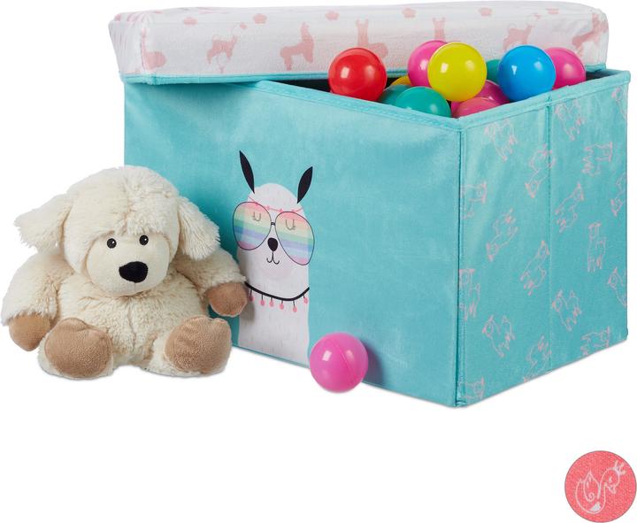 Actual product image Relaxdays Children's Storage Ottoman