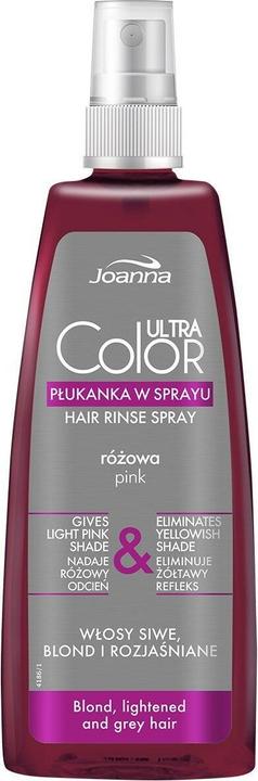 Joanna Ultra Color System Hair Rinse Spray Pink Spray Rinse Giving Pink Shade Pink 150Ml (150 ml)