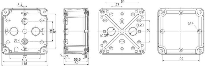 Produktbild Schneider Electric Gehäuse ABS 116x116x62mm (Gehäuse)