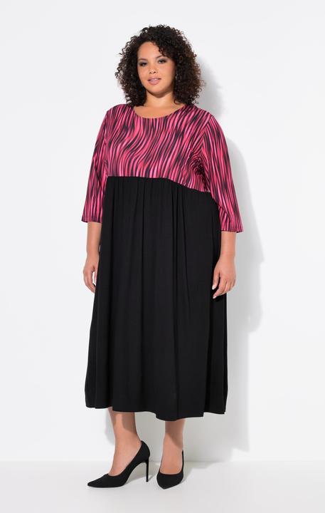 Produktbild Ulla Popken Jerseykleid, A-Linie, Alloverprint (54)