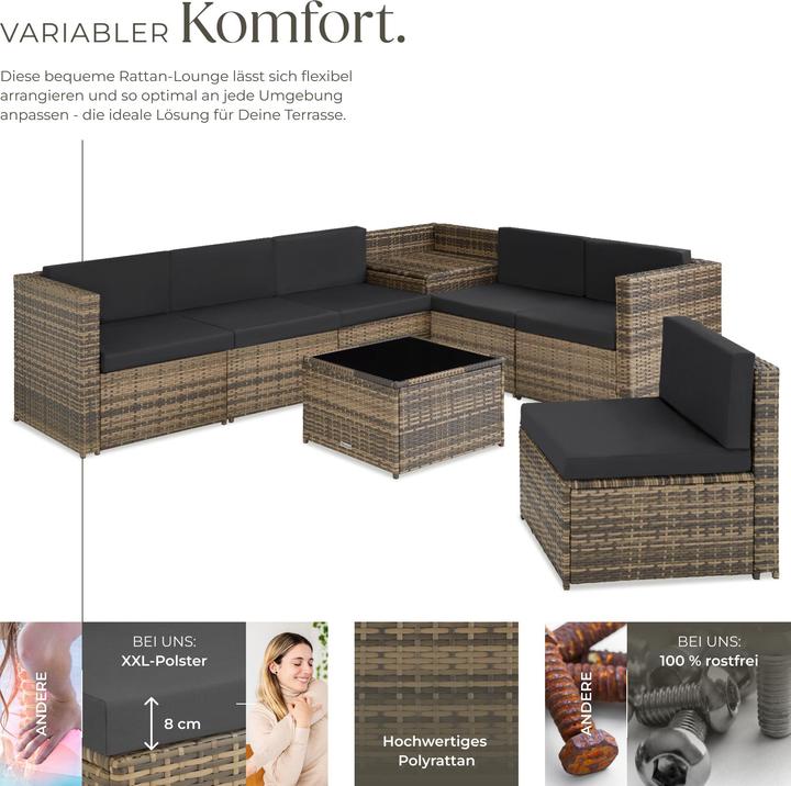 Produktbild tectake Rattan Lounge Verona