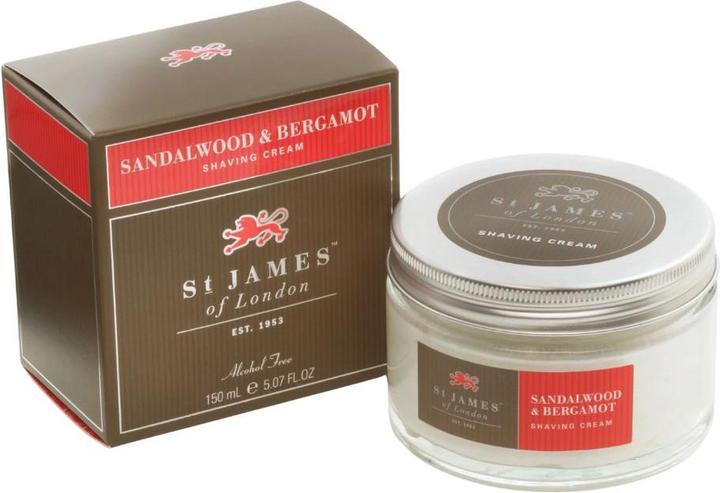 Actual product image St. James of London Shaving Cream Sandalwood & Bergamot (150 ml, Shaving cream)