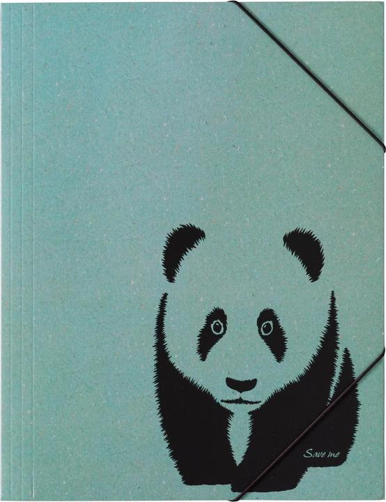 Pagna Gummibandmappe Save me Panda A4, Grün (A4, 1 x)