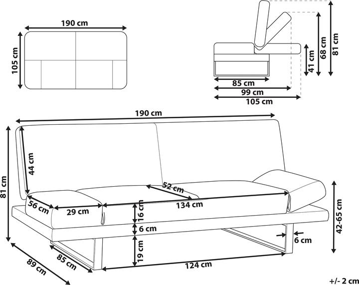 Produktbild Beliani York (Bettsofa)