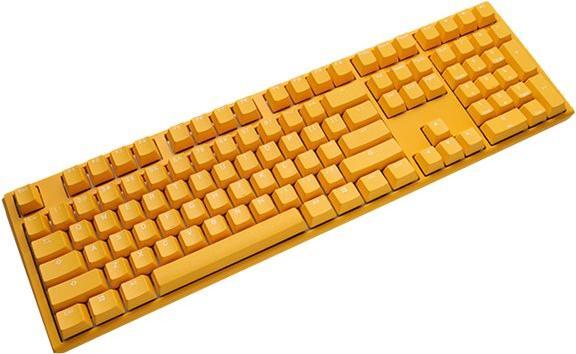 Actual product image Ducky One 3 yellow gaming keyboard, RGB LED - MX blue (DE, Cable)