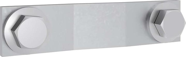 Actual product image ABN XPL315130 PEN bracket CU nickel-plated 30x10x130mm with fixing screws