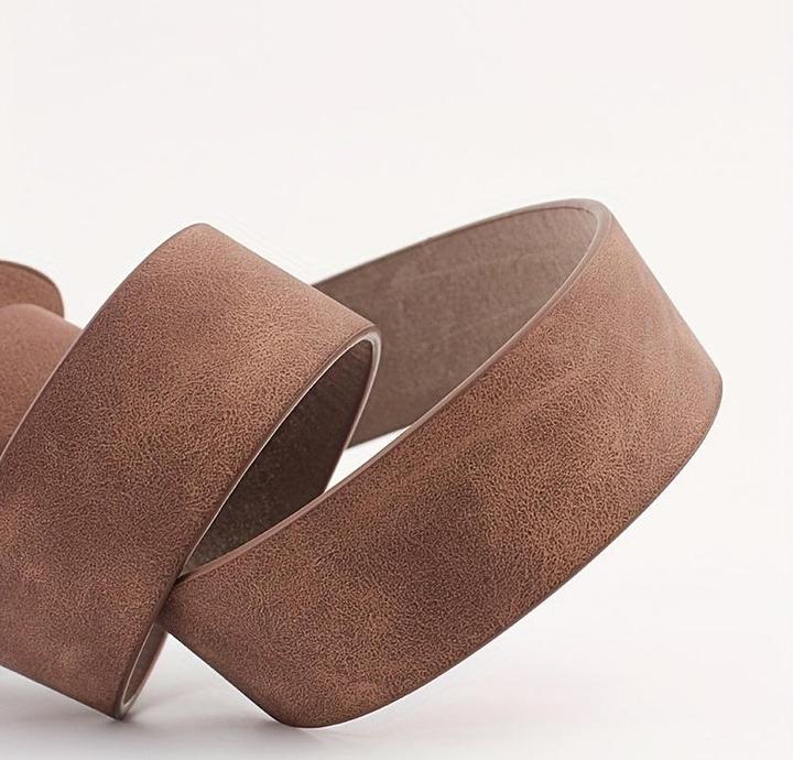 Actual product image Only-Bags.Store 1 Stück. Gürtel ohne Nadel Runde Schnalle Casual Gürtel, Jugend-Mode, breite Taille Gürtel