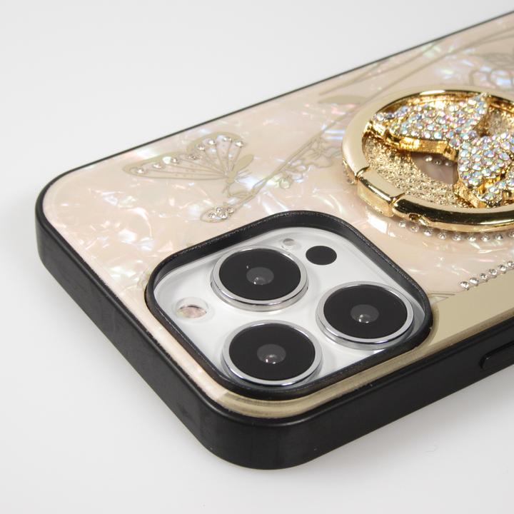 Actual product image PhoneLook Cover Mother of Pearl Butterfly Rhinestone with Video Support (Apple iPhone 13 Pro Max)