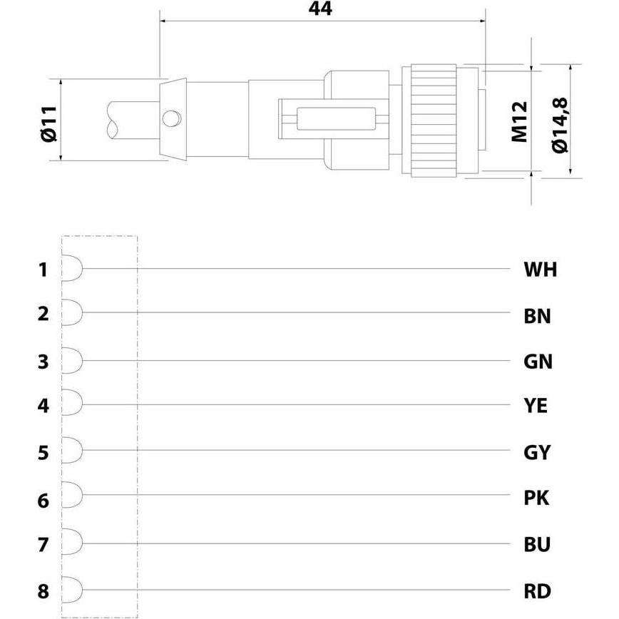Thumbnail - Phoenix Contact Sensor-/Aktor-Steckverbinder, Elektronikkabel + Stecker, Schwarz