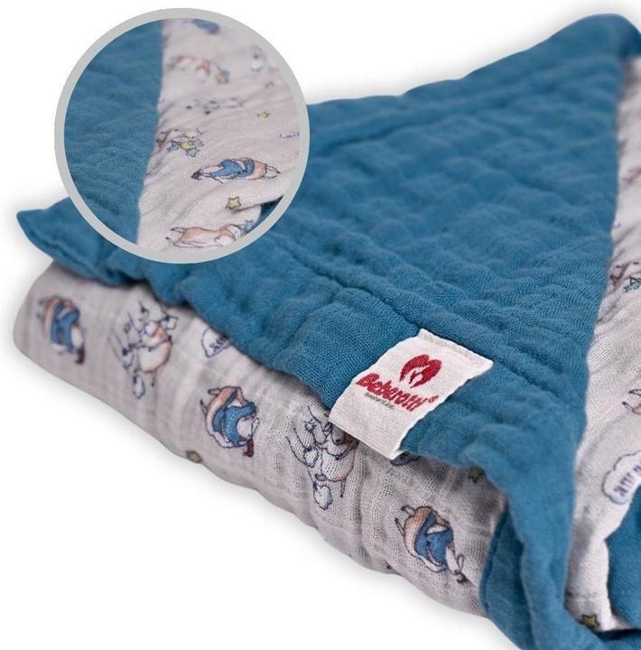 Produktbild Beberotti Organic 4-lagige doppelseitige Musselindecke (145 x 100 cm)