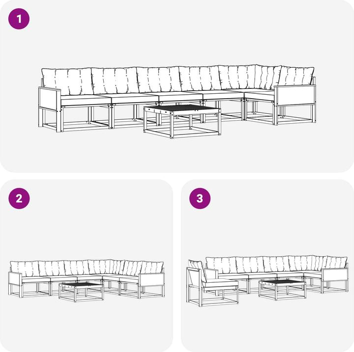 Produktbild vidaXL Outdoor-Sofa