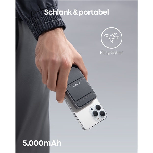 Actual product image Anker 622 Magnetic Wireless Powerbank Interstellar (5000 mAh, 7.50 W, 18.50 Wh)