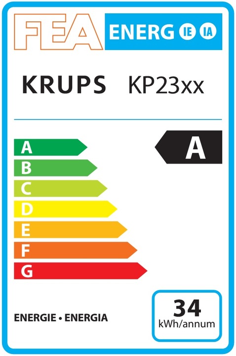 Energie-Label Krups KP1108 Nescafe Oblo (NESCAFÉ Dolce Gusto)