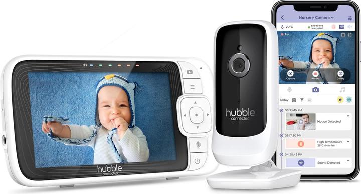 Productafbeelding Hubble Connected Nursery Pal Premium (5 inch) (Babyfoon Audio, 300 m)