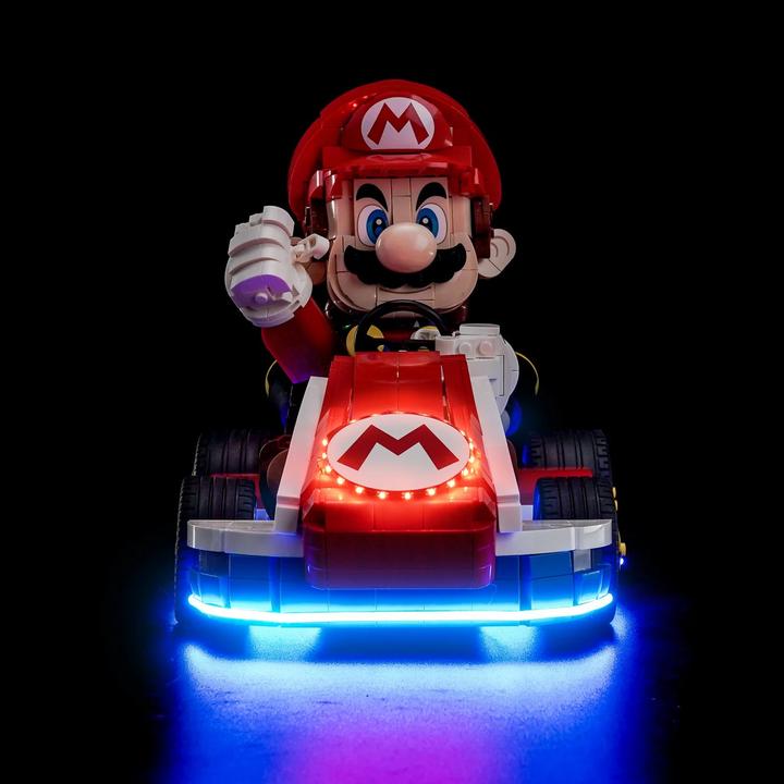 Image du produit BrickBling LED Licht Set für LEGO Mario Kart: Mario & Standard-Kart (72037) inkl. Fernbedienung