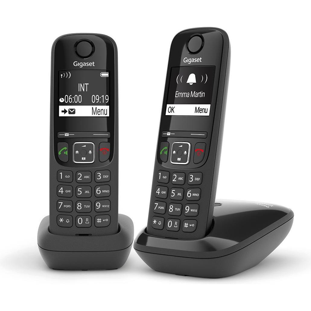 Gigaset AS690 Duo, Telefon, Schwarz