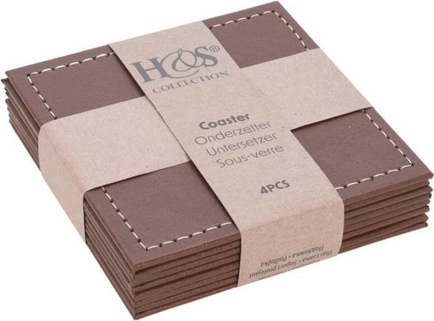 Actual product image Koopman COASTER PU 4PCS 10X10CM 3ASS (4 x, Glass coaster)