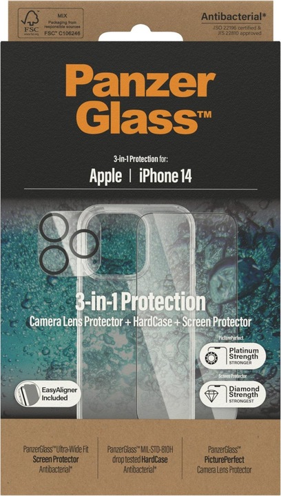 Image du produit PanzerGlass Kit de protection 3 en 1 (1 pièce(s), Apple iPhone 14)
