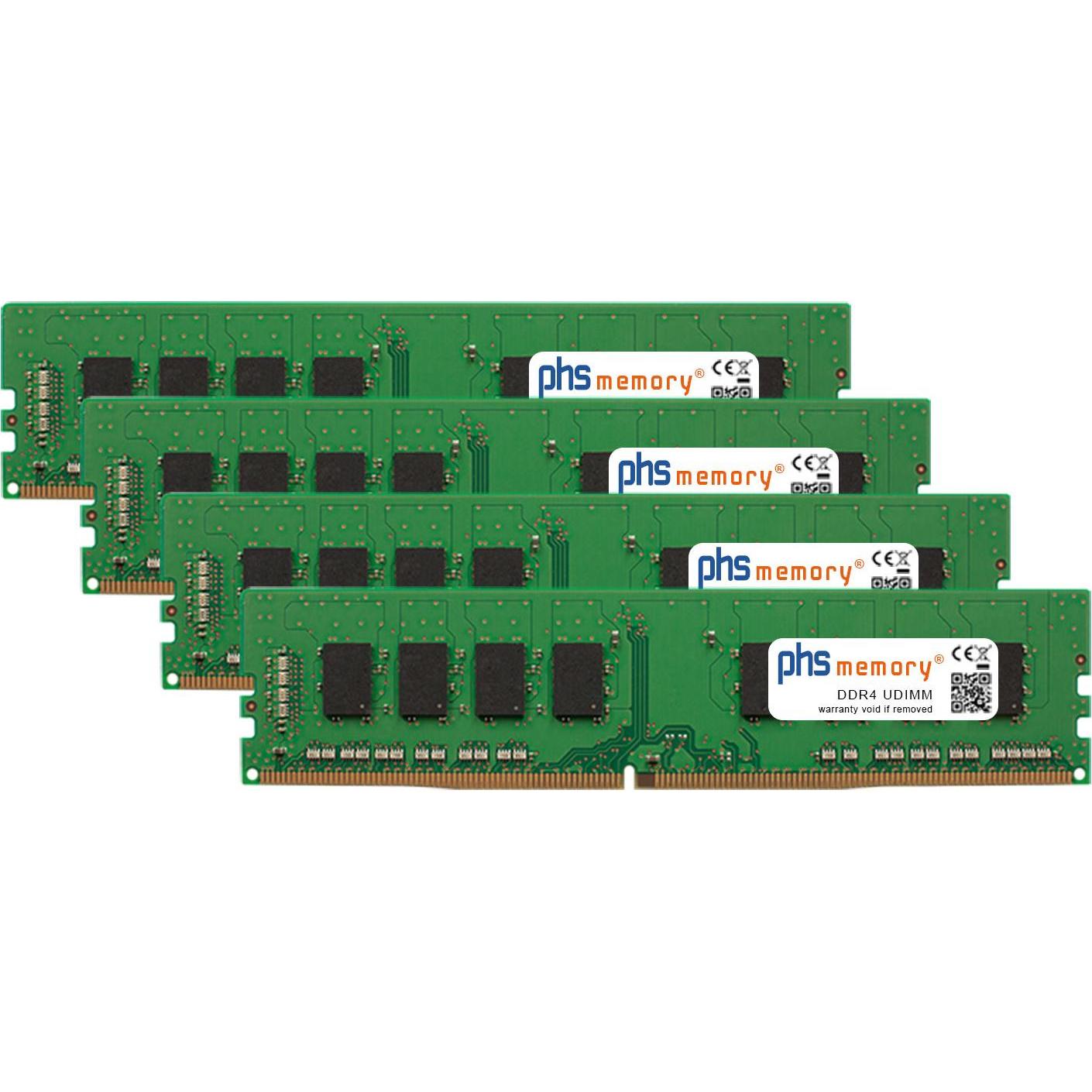PHS-memory 128GB (4x32GB) Kit RAM Speicher für Dell Precision 3630 Tower DDR4 UDIMM 2666MHz PC4-2666V-U (Dell Precision ...