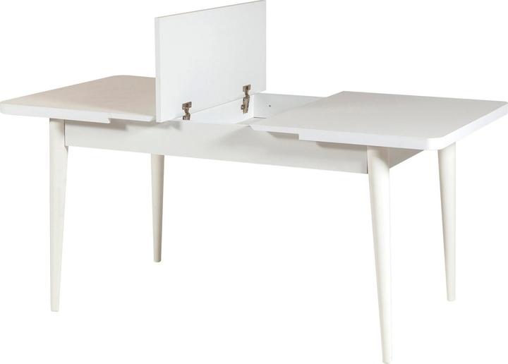 Gambe del tavolo: Blu scuro, Piano del tavolo: Bianco