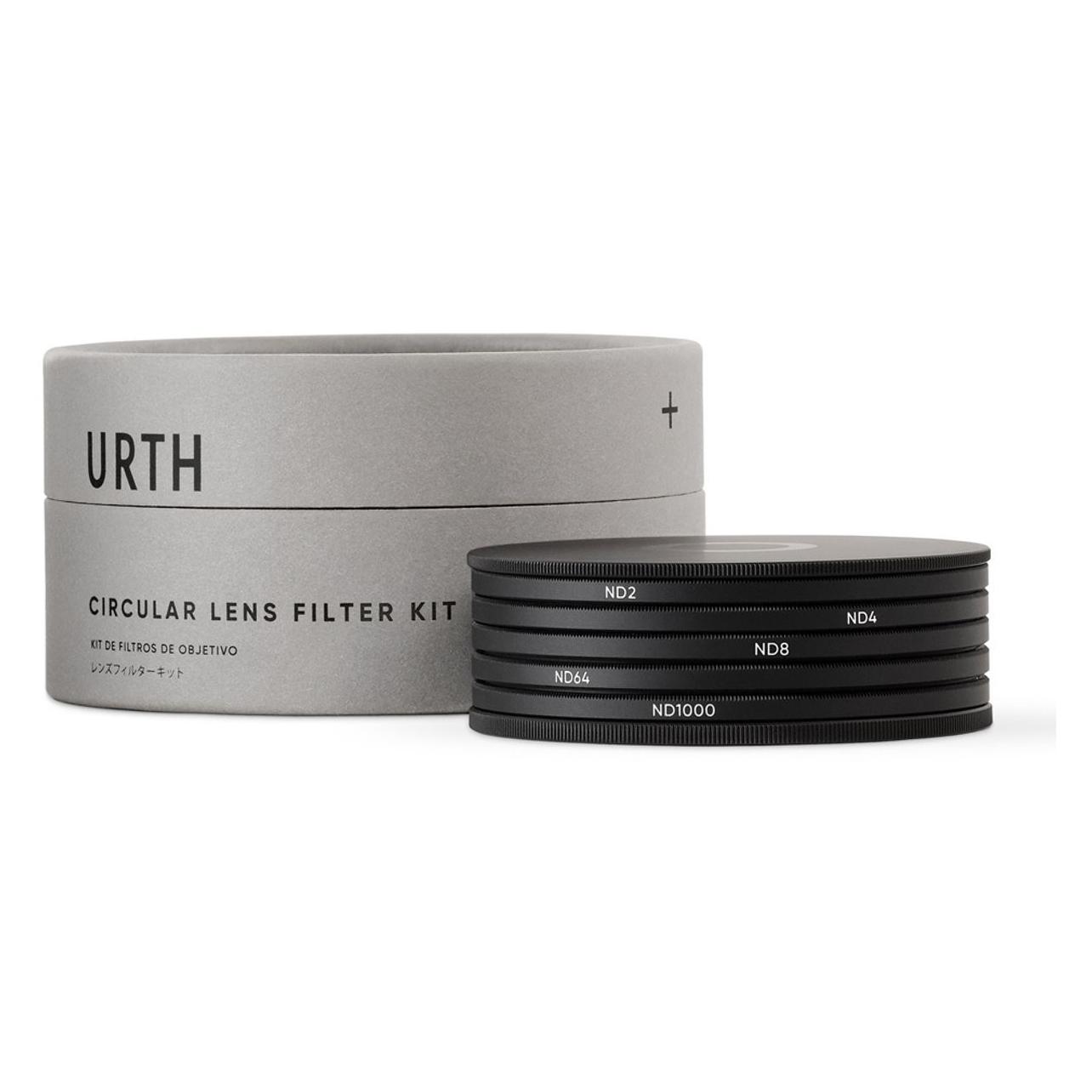 Urth 77mm ND2, ND4, ND8, ND64, ND1000 Lens Filter Kit (Plus+) (77 mm, Nd- / Graufilter), Objektivfilter, Transparent