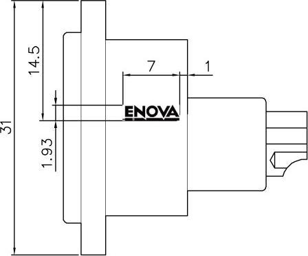 Actual product image Enova XLR panel jack, outdoor, 5 pole, black