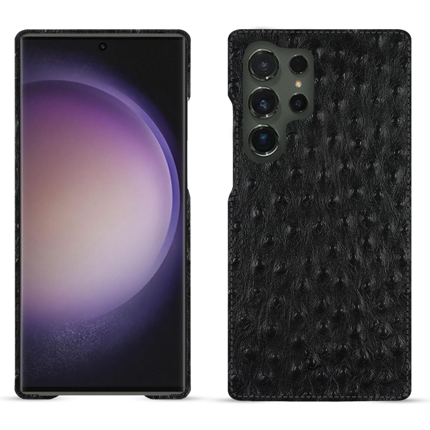 Noreve Lederschutzhülle (Samsung Galaxy S24 Ultra), Smartphone Hülle, Schwarz