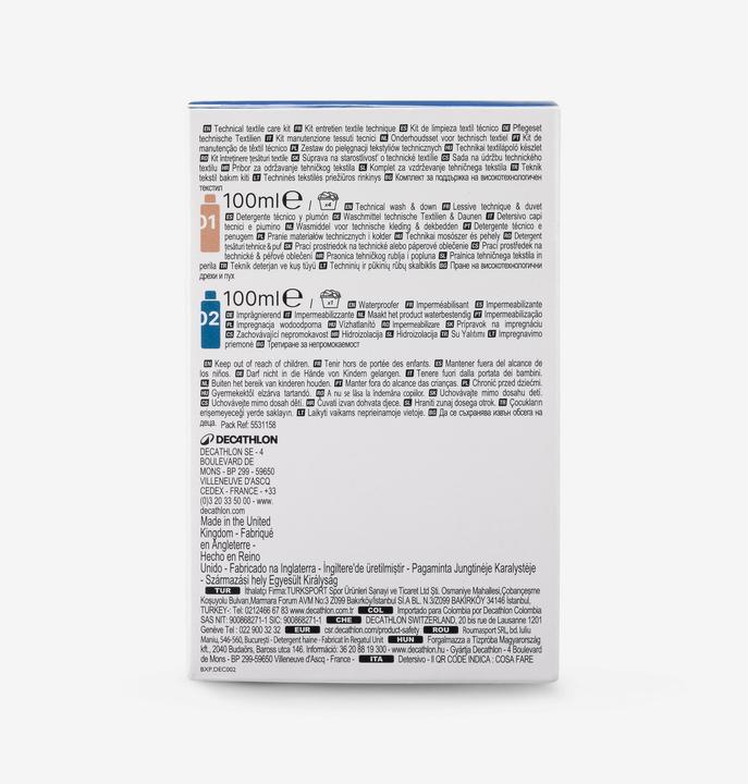 Image du produit Decathlon Pflegeset Reinigungs- und Imprägniermittel - 2× 100 ml (1 x, 200 ml)