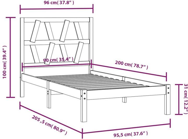Actual product image vidaXL Dorree (90 x 200 cm)