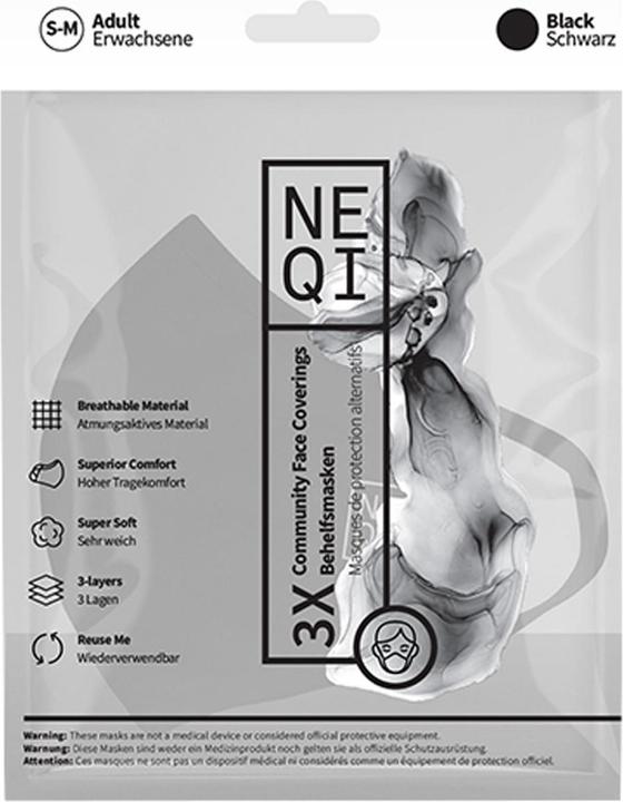 Image du produit Neqi Couvre-visage communautaire Noir (3x)