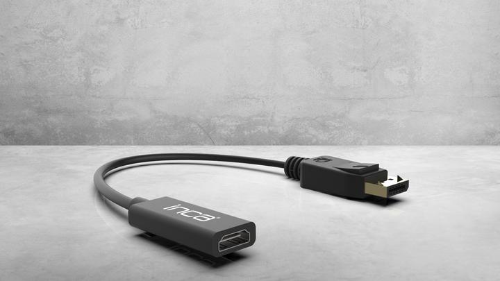 Actual product image Inca Adapter DisplayPort IDPH-07 1.4 > HDMI, 4K, 0.2m retail (HDMI, 20 cm)