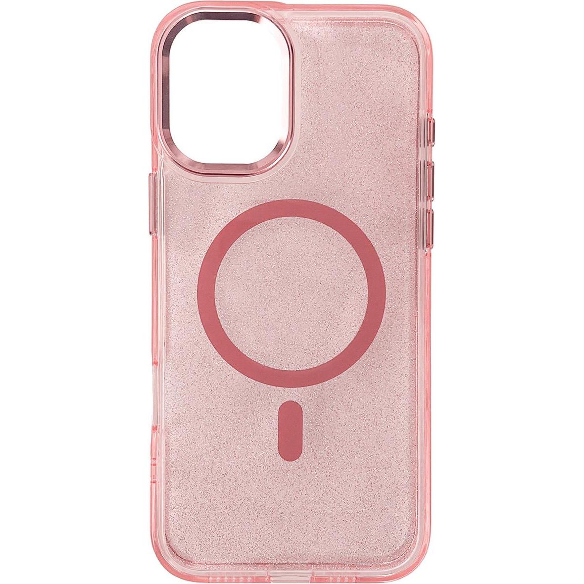 Hurtel Glitter Case MagSafe Kompatibel für iPhone 17 Pro - Rosa (Apple iPhone 17 Pro), Cover smartphone, Rosa, Trasparente