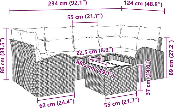 Produktbild vidaXL Gartensofa-set