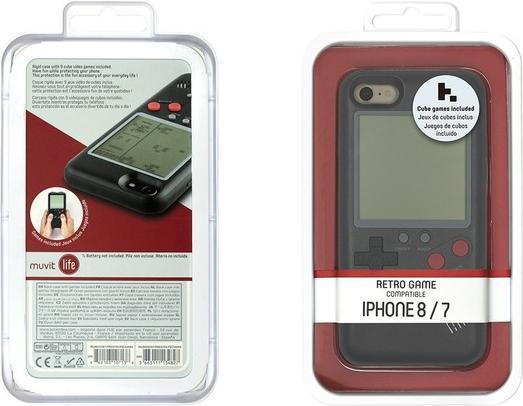 Actual product image Muvit Coque Retro Game Noire: Apple Iphone Se/8/7 (Apple iPhone SE)