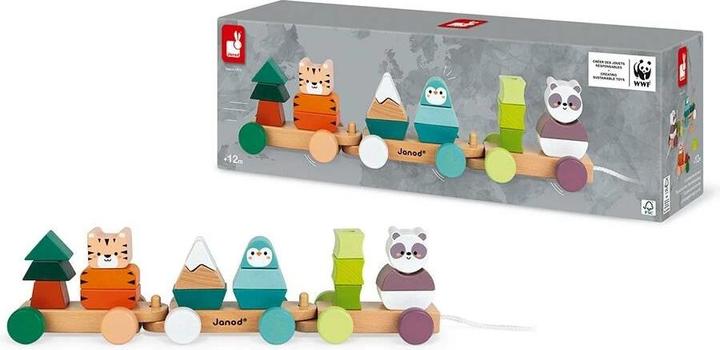 Actual product image Janod Stacking toys walk of the animals wood