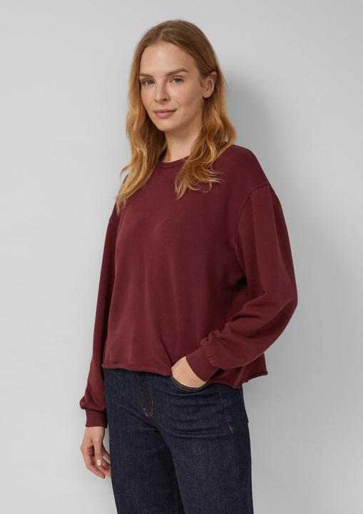 Produktbild s.Oliver Sweatshirt Verkürztes Sweatshirt mit Rollsaum (32)