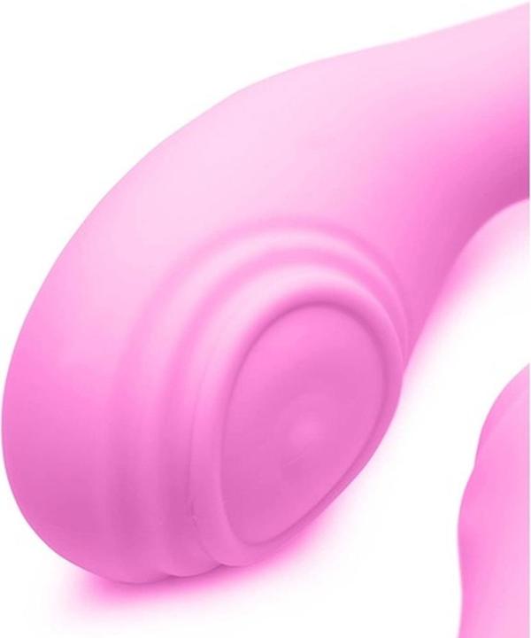 Produktbild XR Brands UPulse Vibrierender halterloser Strapon aus Silikon Rosa
