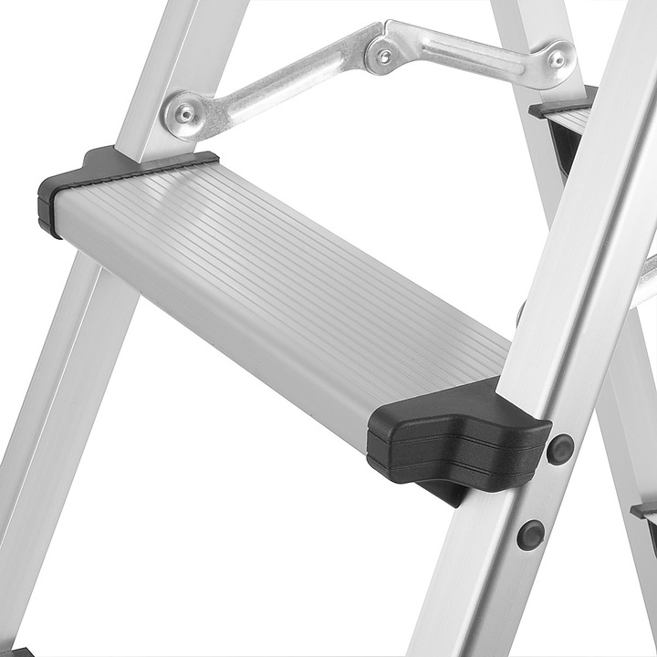 Actual product image Stahlwerk ALT-150 ST aluminum stepladder up to 150 kg, 3 steps, standing height 72 cm (Stile)