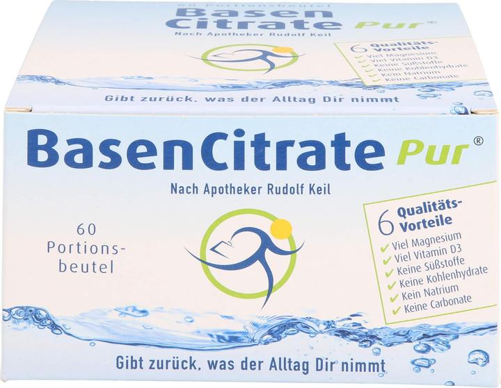 Image du produit Madena BasenCitrate pur d'après le pharmacien Rudolf Keil, sachets-portions, 60 pcs. Sachets (60 pièce(s), Beutel, 4.10 g)