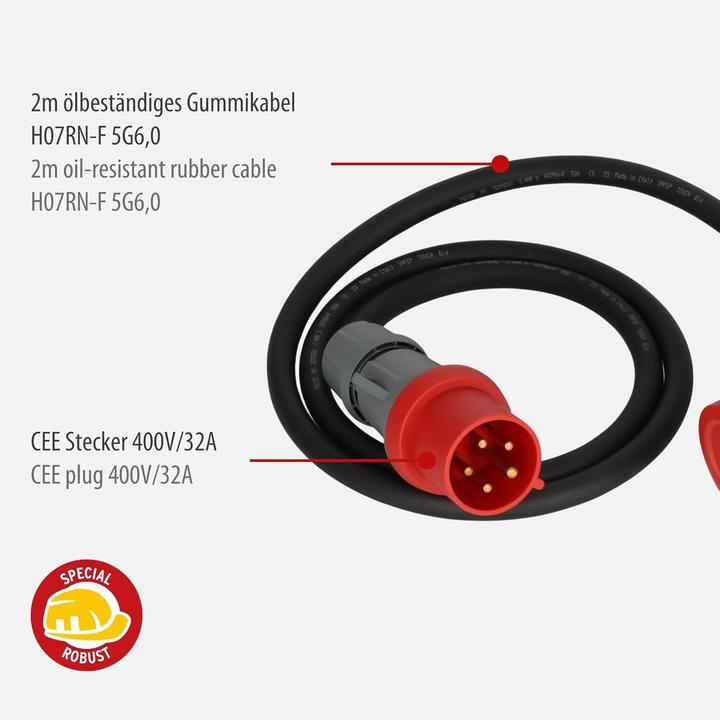 Actual product image Brennenstuhl CEE power distributor 1153680200 400 V 32 A (2x, CEE 32/5)