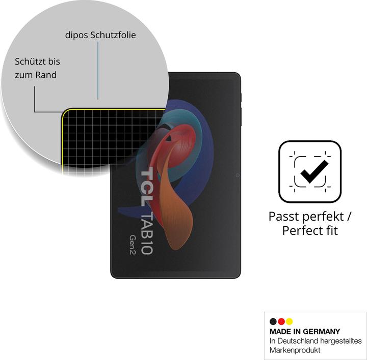 Actual product image Dipos Privacy Screen Protector 4-Way Privacy-Filter (TCL Tab 10L Gen 4)