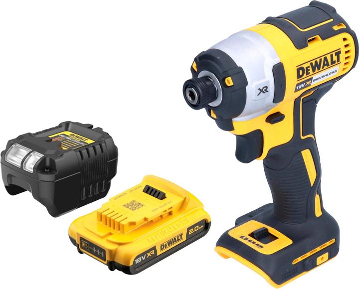 Produktbild DeWalt DCF 887 D1 Akku Schlagschrauber 18 V 205 Nm 1/4" Brushless + 1x Akku 2,0 Ah + Ladegerät (Akkubetrieb)