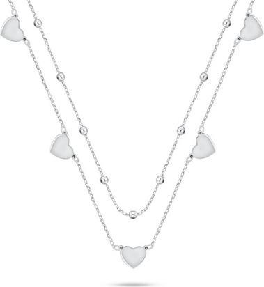 Produktbild Brilio Silver - Double Hearts Gold Plated Necklace NCL156Y