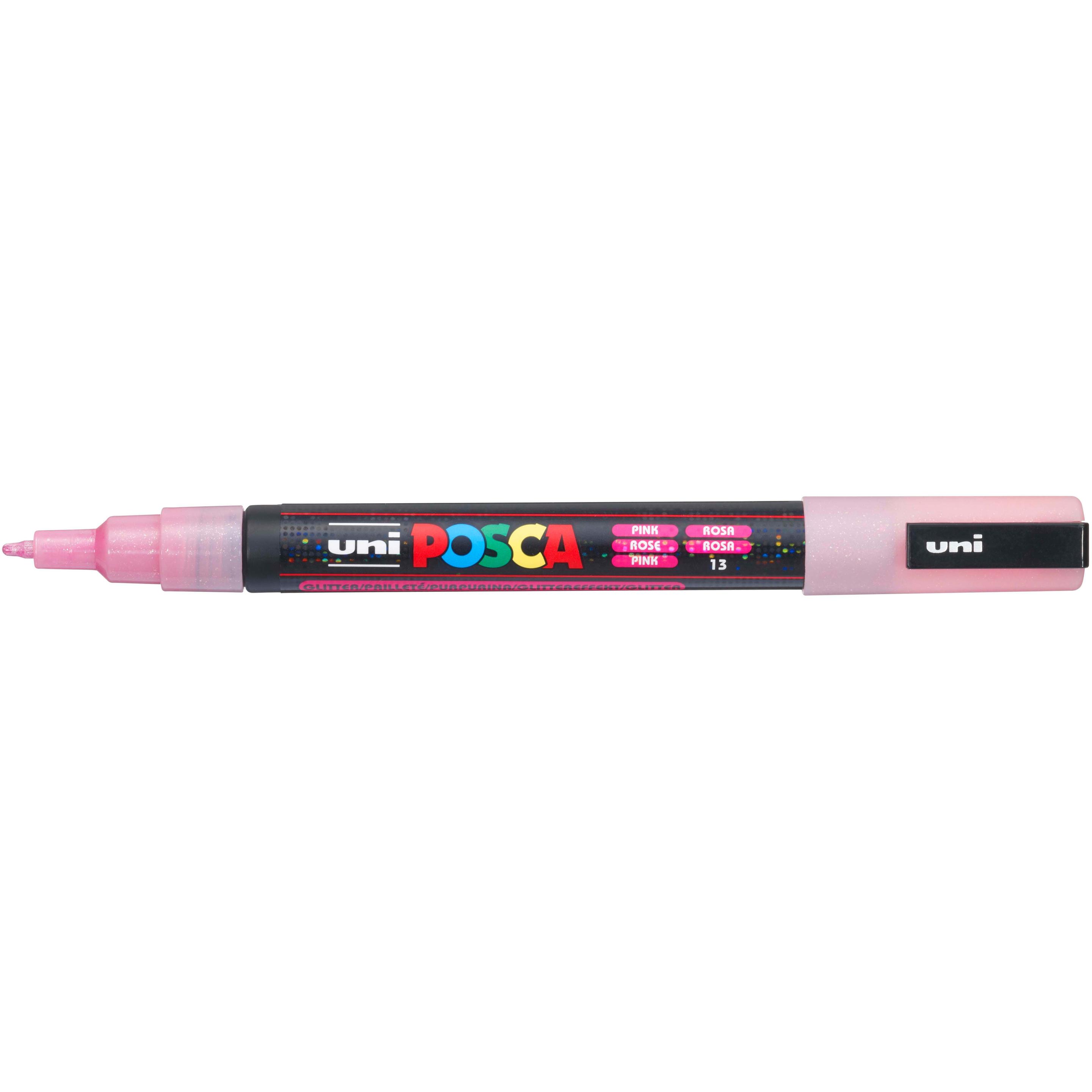 Thumbnail - 6x Posca, Marker, Marker PC-3M Rundspitze (Glitter Rosa, 1.30 mm, 1 x)