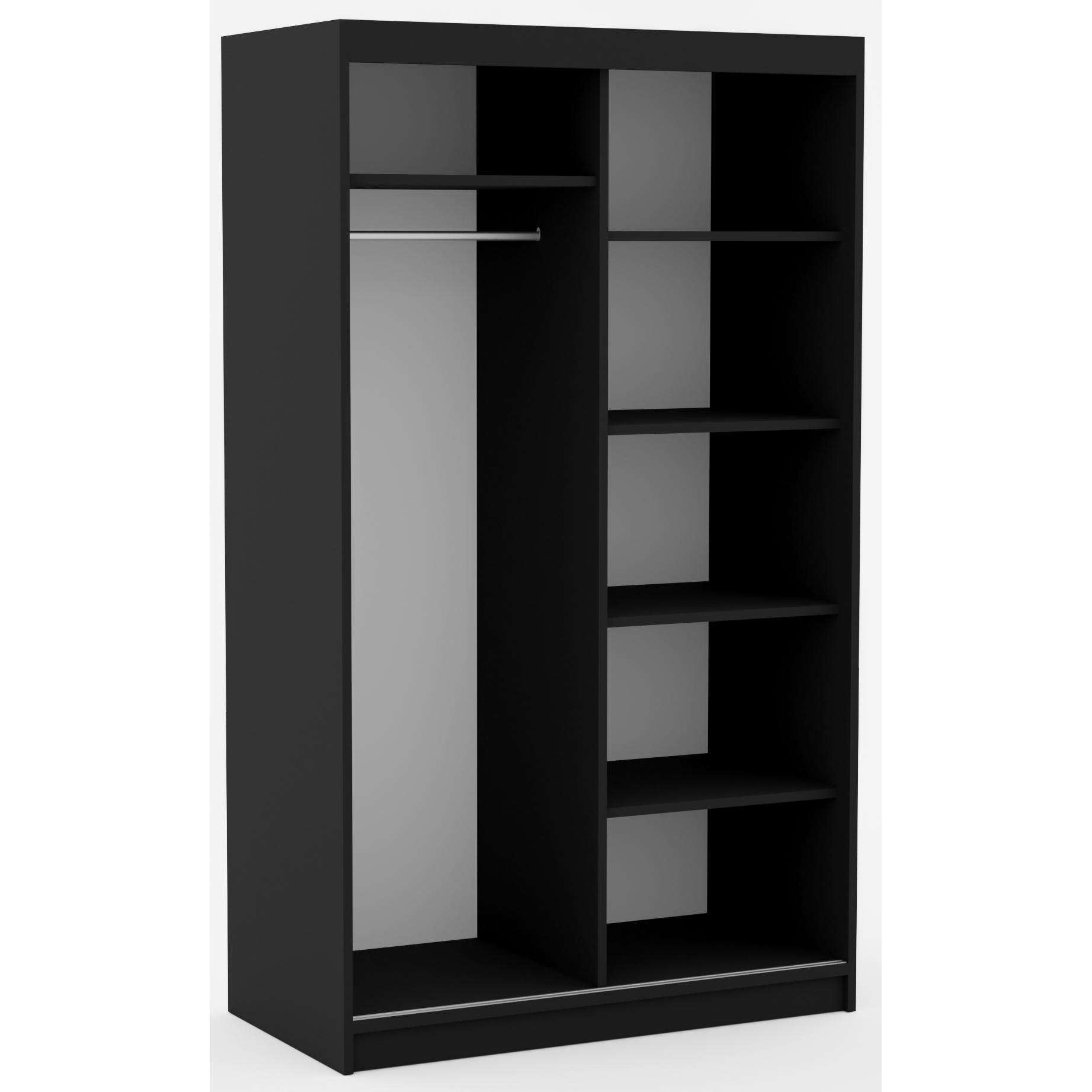 ADRK Furniture, Kleiderschrank, Verschiebbarer Kleiderschrank Delia 120 (120 x 60 x 205 cm)